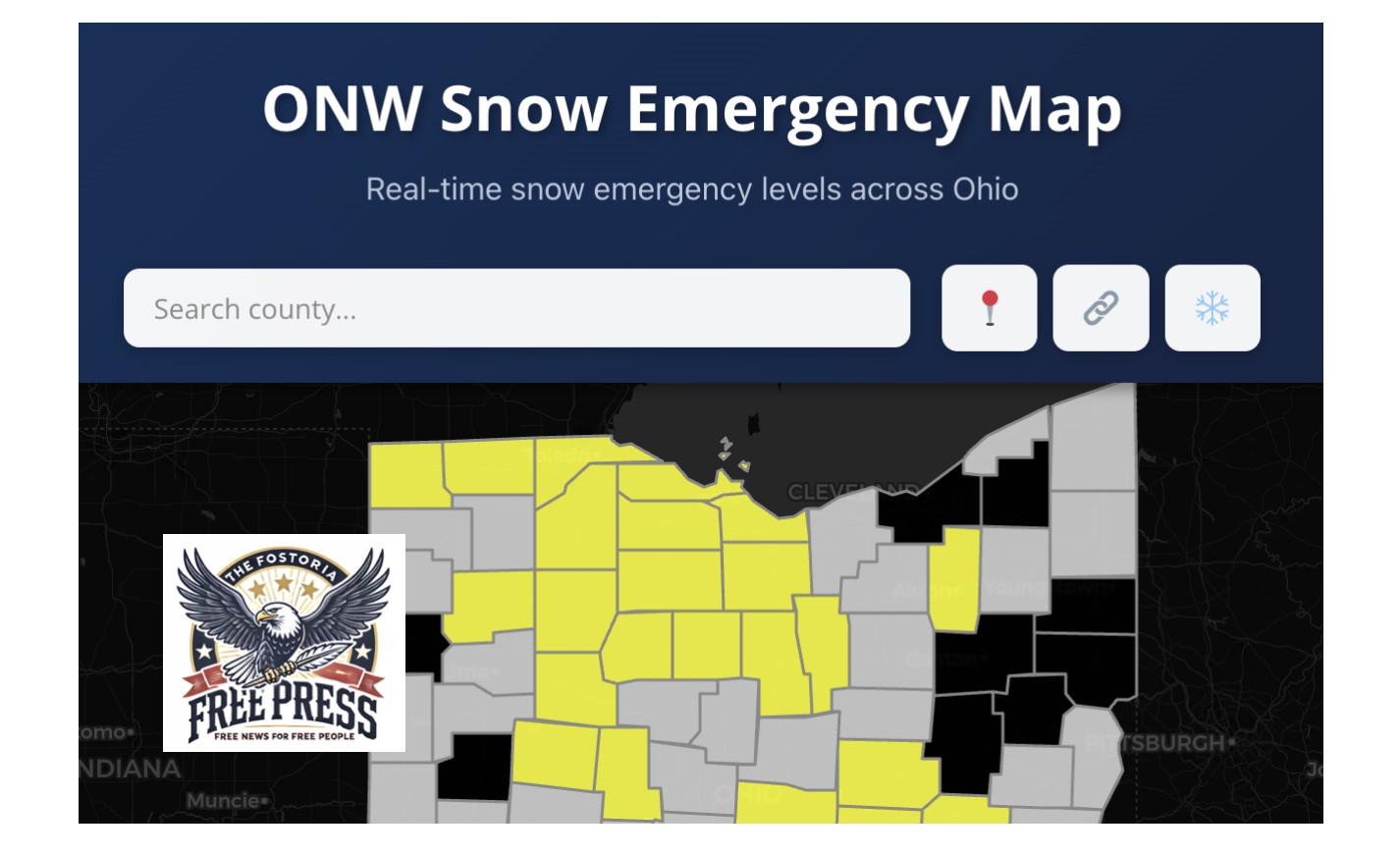REAL TIME: Latest Snow Emergencies in Ohio - Fostoria Free Press